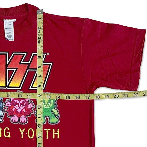 Vintage KISS “Flaming Youth” Manga Plushies Youth T-Shirt - Picture 7 of 8